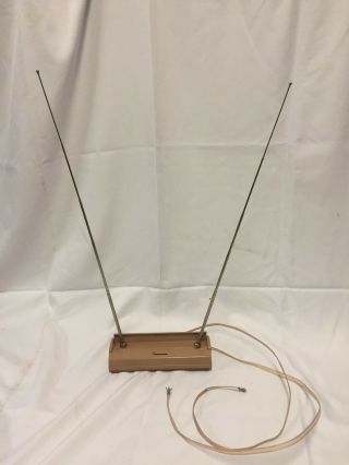 Vintage Amphenol Tv/radio Telescoping Rabbit Ear Antenna/retro Plastic Case El1