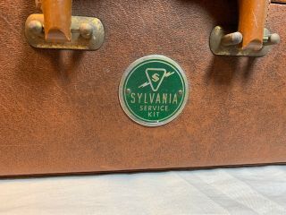 Vintage 50s - 60s SYLVANIA Service Kit Case Tube TV Radio Repairman ' s Box 2