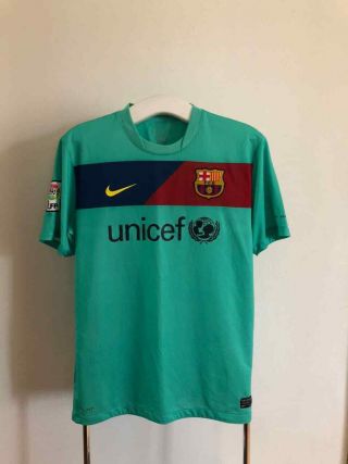 Nike Fc Barcelona 2010 2011 Away Football Shirt Jersey - Unicef