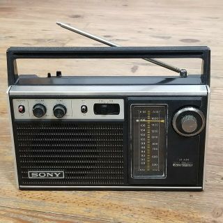 Vtg Sony Transistor Radio 2 Band Am/fm Model Tfm - 7250w