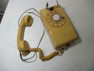 Vintage Stromberg Yellow Wall Phone Complete