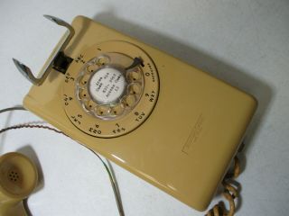 Vintage Stromberg Yellow Wall Phone Complete 2
