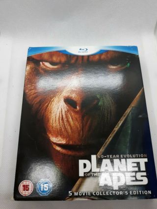 The Planet Of The Apes: 5 Movie Set Blu - Ray Disc 2008 5 - Disc Set Watched Once