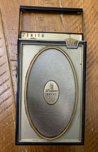 Zenith Deluxe Royal 500 Transistor Radio Vintage Non - Vintage