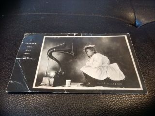 Edison Cylinder Phonograph Post Card 1911 Brinsmade N D Nipper