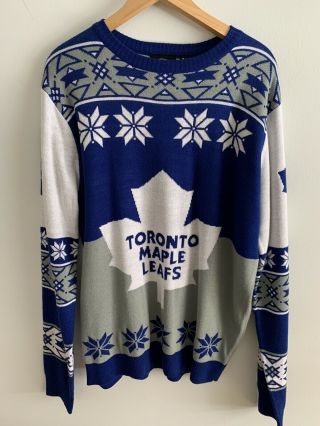 Toronto Maple Leafs Ugly Christmas Sweater Nhl Large Adult