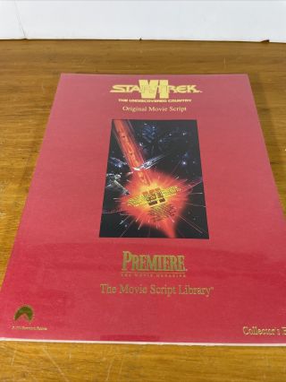 Star Trek Vi The Undiscovered Country Premier Movie Script 1994