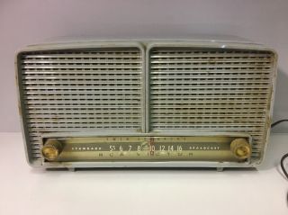 Vintage Rca Victor Model 8 - X - 8j Tube Radio Twin Speaker Phone Jack