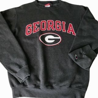 Champion University Of Georgia Bulldogs Crew Neck Sweatshirt Adult Small