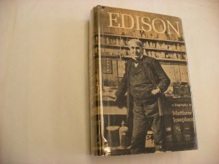 Edison Phonograph Book " Edison A Biography " By M Josephson Signed Charles Edison