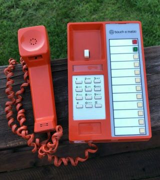 Vintage Western Electric TOUCH A MATIC Burnt orange SPEED DIAL telephone 2