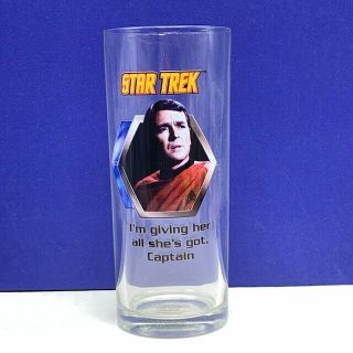 Star Trek Glass Series Cup Mug Cbs Scotty Giving Her All She 