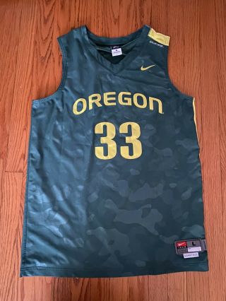 Oregon Ducks Nike Green Camo Authentic College Basketball Jersey Size Large