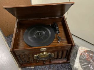 Thomas Museum Series Tpc 767 Ch Record Player Turntable Wood Cabinet