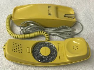 1970s Western Electric Ad3 Trimline Yellow Rotary Dial Desktop Telephone