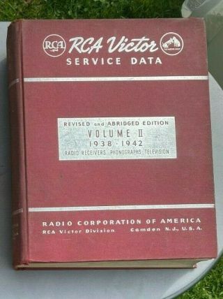 Rca Victor Service Data,  Vol.  Ll,  1938 - 1942,  Hardbound