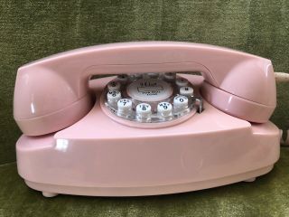 2004 Crosley Cr - 59 Pink Princess Phone Mick Rotary Push Button Retro