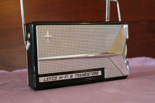 Lefco Jet Wing Hifi 8 Transistor Portable Am Radio - 1960 