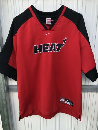 Vintage Miami Heat Nike Warm Up Basketball Jersey,  Size Large