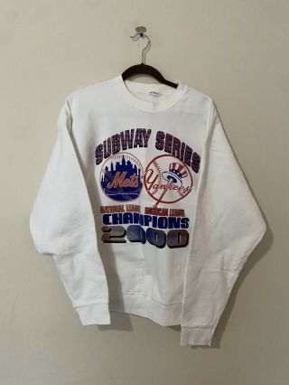 Vintage 2000 Subway Series Yankees Vs Mets Crewneck L/xl