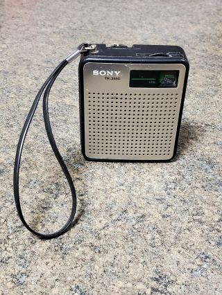 Vintage Sony Tr - 3550 Am Pocket Portable Radio With Speaker
