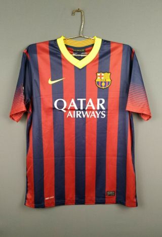 Barcelona Jersey Large 2013 2014 Home Shirt 532822 - 413 Soccer Nike Ig93