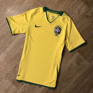Vintage Brazil Home Shirt 2008/2009/2010 Football Jersey Camiseta Mens S Nike