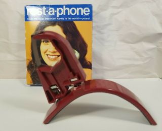 Vintage Red Rest - A - Phone Rotary Phone Shoulder Rest Nos
