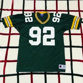 Vintage Champion Reggie White Mesh Green Bay Packers Nfl Jersey Size 44 90s