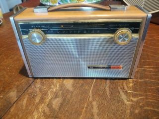 Silvertone 800 Model 3223 Transistor Radio Brown Leather 2