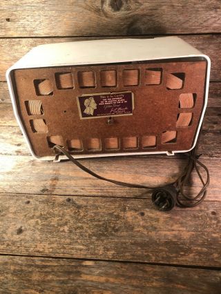 Vintage 1956 Rca Victor Am Radio Model 6 - X - 7 Back Panel