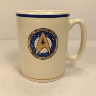 Vintage Pfaltzgraff Star Trek Coffee Cup Mug Uss Enterprise Ncc - 1701 - A