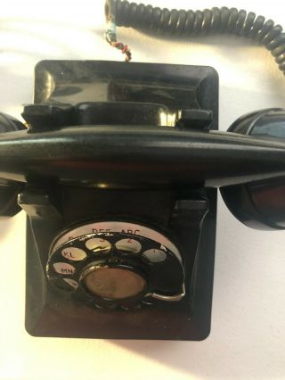 Vintage 1940’s Western Electric Company Black Bakelite Rotary Desk Phone 2