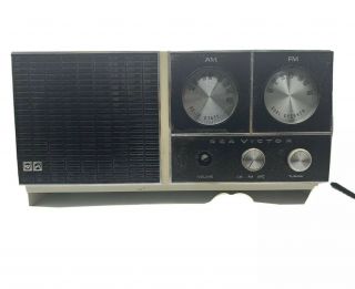 Vintage 1950’s Rca Victor Rjc21 - B Am Fm Afc Dual Speaker Solid State Radio Rare