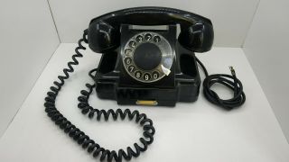 Vintage Rare Black Bakelite Rotary Phone Telephone Ussr 1965