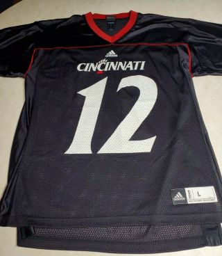 Cincinnati Bearcats Adidas Black Football Jersey; Size Large