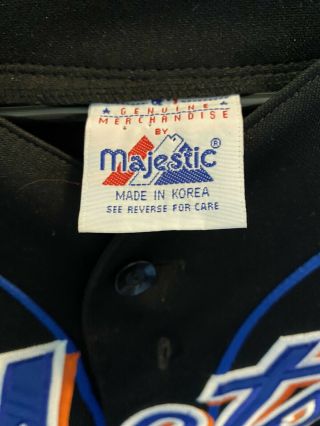 Vintage Majestic York Mets Mike Piazza Jersey 31 SizeLarge Black 3