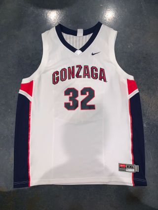 Nike Gonzaga Bulldogs Basketball Jersey 32 Zach Collins Men Size 2xl White
