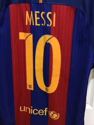 Lionel Messi Nike Barcelona 2016/17 Home Men’s Medium Kit/shirt/jersey