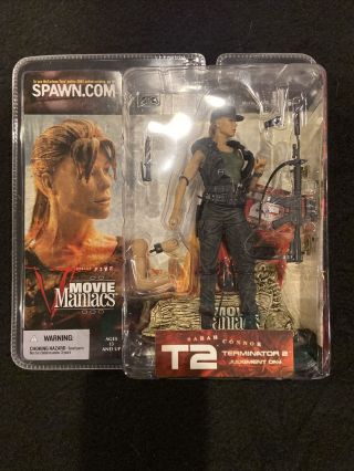 Mcfarlane Movie Maniacs Terminator 2 Sarah Connor With Hat Variant Chase Figure