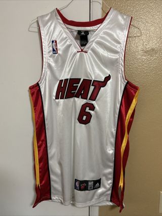Lebron James Miami Heat Adidas Jersey Mens 48
