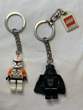 Vintage Lego Star Wars Darth Vader & Boba Fett Keychains
