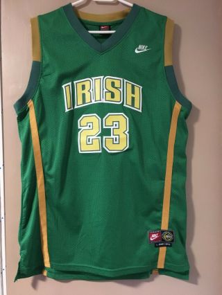 Nba Lebron James St.  Vincent–st.  Mary High School Jersey Large Green & Gold 2003