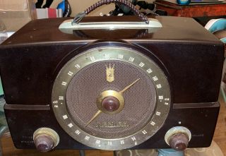 Vintage Zenith Tube Am/fm Radio H725 45 Watts,  Bakelite Case,  Project