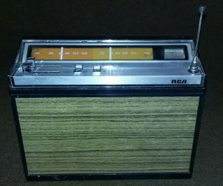 Vintage Rca Portable Am Fm Radio Model Rzm 176e Luxury/teak
