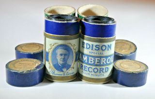 Edison Special Amberol Cylinders - D,  E,  F,  H,  J & K Plus Empty A & C Tubes