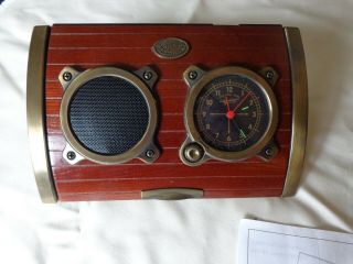 Sprit Of St.  Louis Roll Top Radio With Clock And Alarm