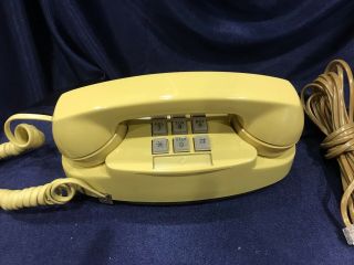 Vintage Western Electric Yellow Princess Push Button Desk Top Phone Cond