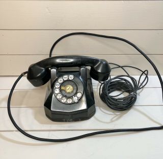 Vintage Art Deco Automatic Electric Monophone Rotary Dial Black