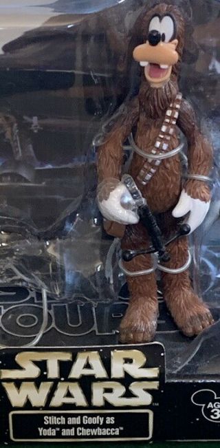Star Wars Disney Star Tours Exclusive Goofy As Chewbacca Action Figure 5 " Tall
